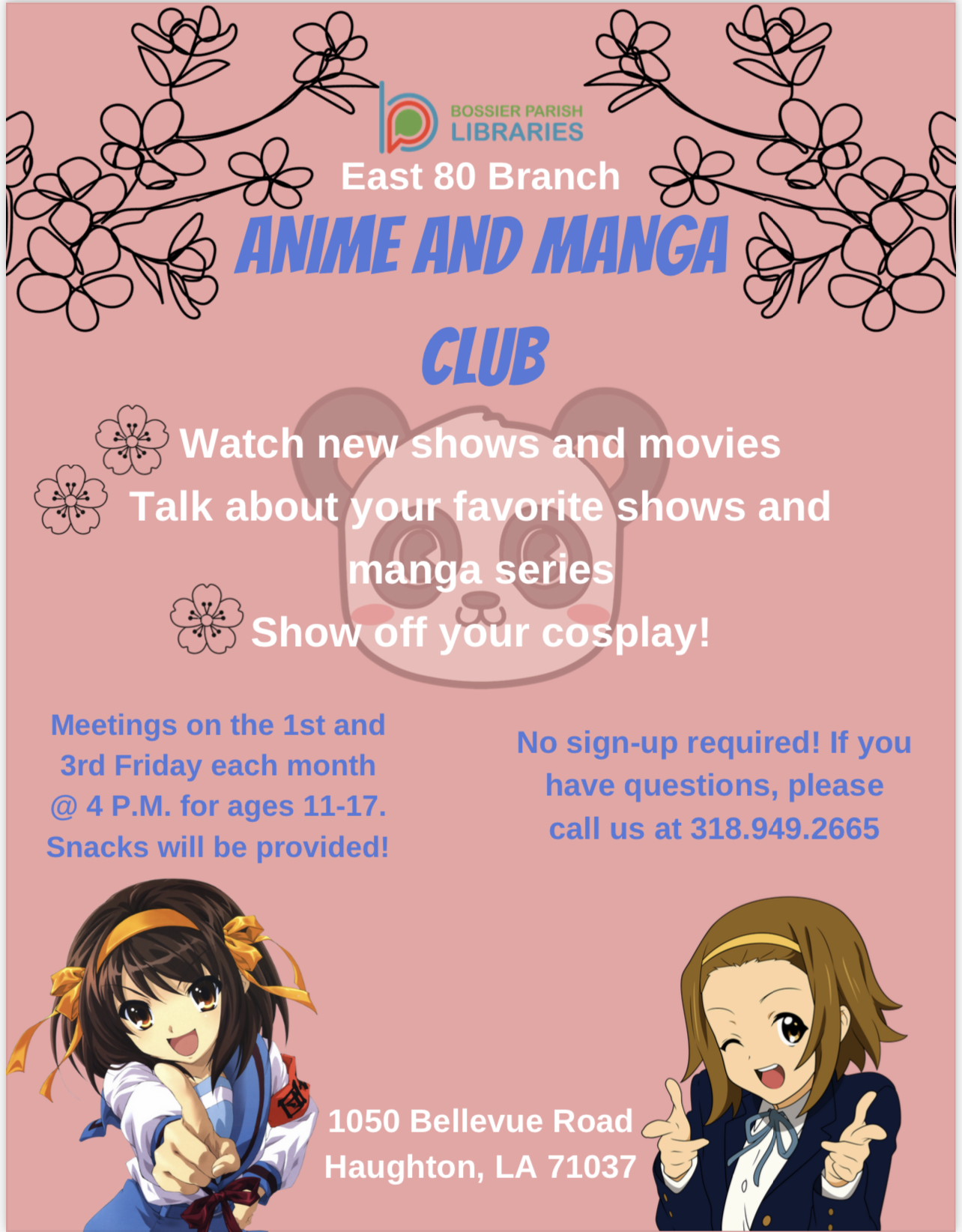 Anime and Manga Club Bossier Parish Libraries